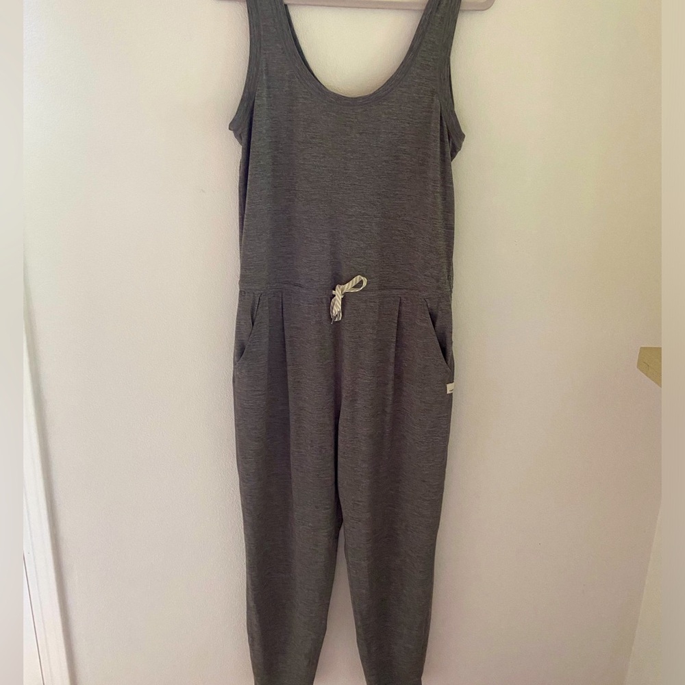 Vuori Womens At Ease Lux Jumpsuit Grey Size Medium